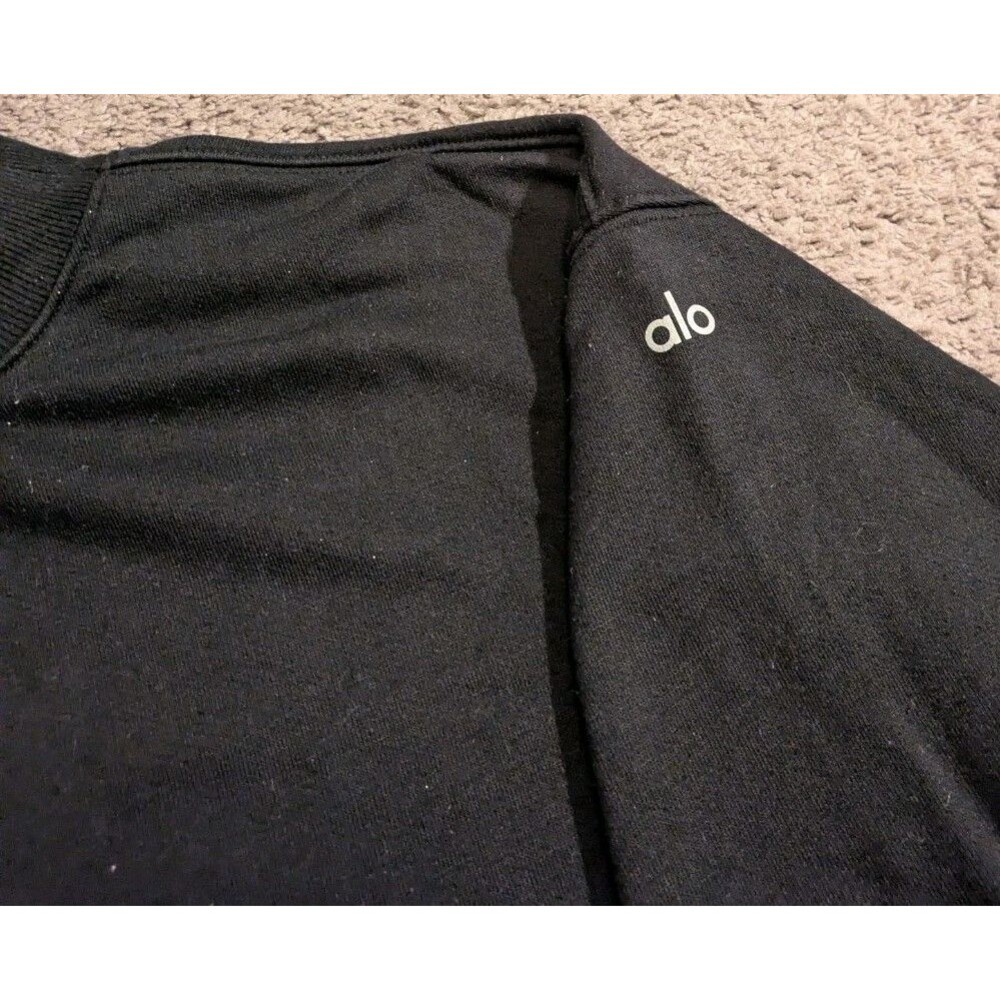 Alo Yoga Refresh Pullover Mock Neck Black Sweatshirt Women's Small - Picture 3 of 7